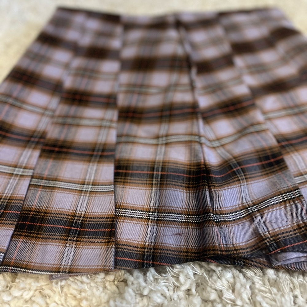 SUPER CUTE Purple Plaid Skirt